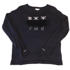 Lisa Todd Holy Sheep 3D Crewneck Sweater Shirt | Cotton Cashmere | VGUC | Med